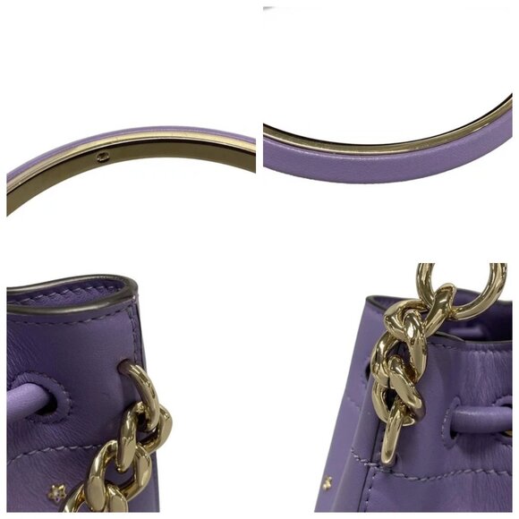 JIMMY CHOO Bonbon Bucket S - Light Purple Leather Handbag 742-080725 - Picture 7 of 14